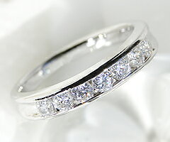 天然 ダイヤ 0.50ct エタニティ リング フチあり プラチナ pt950 pt900 K18 ゴールド各色 指輪 ダイヤモ mesmerize-10000349 Me RIZE サンプル画像2