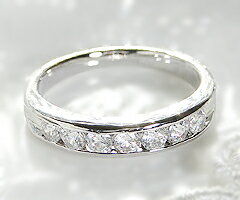 樂天商城 - 天然 ダイヤ 0.50ct エタニティ リング フチあり プラチナ pt950 pt900 K18 ゴールド各色 指輪 ダイヤモンド 0.5カラット 7石 18金 18K ホワイト イエロー ピンク YG WG PG エンゲージ ブライダル 7周年 記念日 ギフト 一粒ジュエリー 4月誕生石 品質保証書付