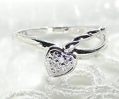 天然 ダイヤ 7石 ハート パヴェ リング プラチナ pt950 pt900 K18 ゴールド各色 クロス ねじり ツイスト 細身 指輪 レディース ダイヤモン...