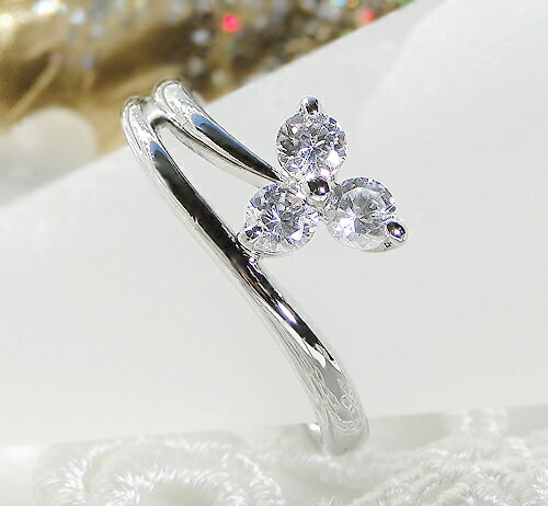 樂天商城 - 天然 ダイヤ 0.35ct リング 細身 フラワー プラチナ pt950 pt900 K18 ゴールド各色 細め ウェーブ 指輪 レディース ダイヤモンド 3石 0.35カラット 18金 18K ホワイト イエロー ピンク YG WG PG 3周年 記念日 ブライダル プレゼント シンプル 花 植物 品質保証書付