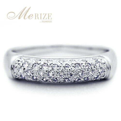 pt950/K18 パヴェ ダイヤ リング