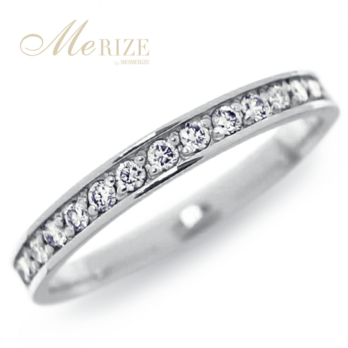 楽天Me RIZE天然 ダイヤ 0.45ct〜0.58ct フル エタニティ リング フチあり フルエタ K18 K10 ゴールド各色 細身 指輪 ダイヤモンド 0.45〜0.58カラット 18金 10金 18K 10K ホワイト イエロー ピンク プレゼント YG WG PG 4月誕生石 記念日 レディース ギフト プレゼント 品質保証書付