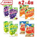 明治 果汁グミ 4種 ( ぶどう / 温州みかん / マスカット / すいか )各2 計8袋 果汁100 着色料不使用 期間限定品 詰め合わせ セット チャック付パウチ