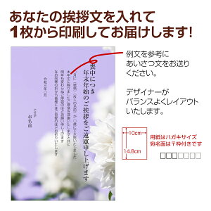 【あなたのあいさつ文を入れて1枚から印刷OK!】喪中はがき オリジナル 喪中葉書 欠礼はがき 年賀欠礼 ハガキ 欠礼挨拶 挨拶状 おすすめ 差出人印刷有通販 年賀状印刷 年賀状作成ソフト セール