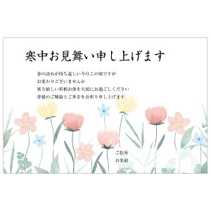 【あなたのあいさつ文を入れて1枚から印刷OK!】寒中見舞い はがき お見舞い オリジナル 寒中葉書 終活 年賀状 年賀状終い 返礼 お詫び 松の内 差出人印刷有販売 年賀状印刷 年賀状作成ソフト セール
