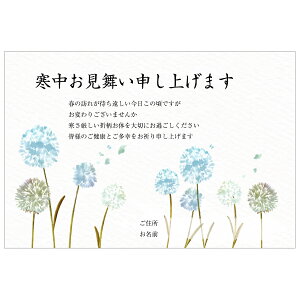 【あなたのあいさつ文を入れて1枚から印刷OK!】寒中見舞い はがき お見舞い オリジナル 寒中葉書 終活 年賀状 年賀状終い 返礼 お詫び 松の内 差出人印刷有通販 年賀状印刷 年賀状作成ソフト セール