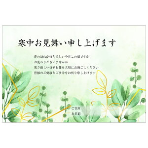 【あなたのあいさつ文を入れて1枚から印刷OK!】寒中見舞い はがき お見舞い オリジナル 寒中葉書 終活 年賀状 年賀状終い 返礼 お詫び 松の内 差出人印刷有格安セール 年賀状印刷 年賀状作成ソフト セール