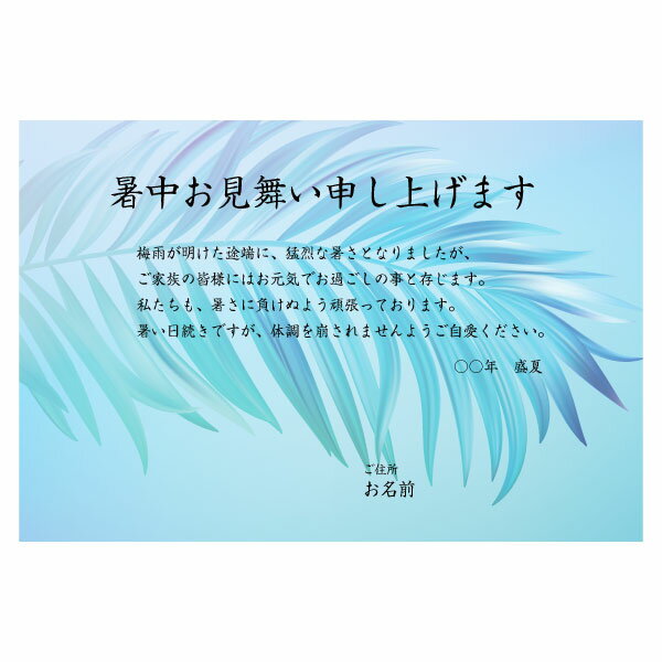 あなたのあいさつ文を入れて1枚から印刷OK 暑...の紹介画像2