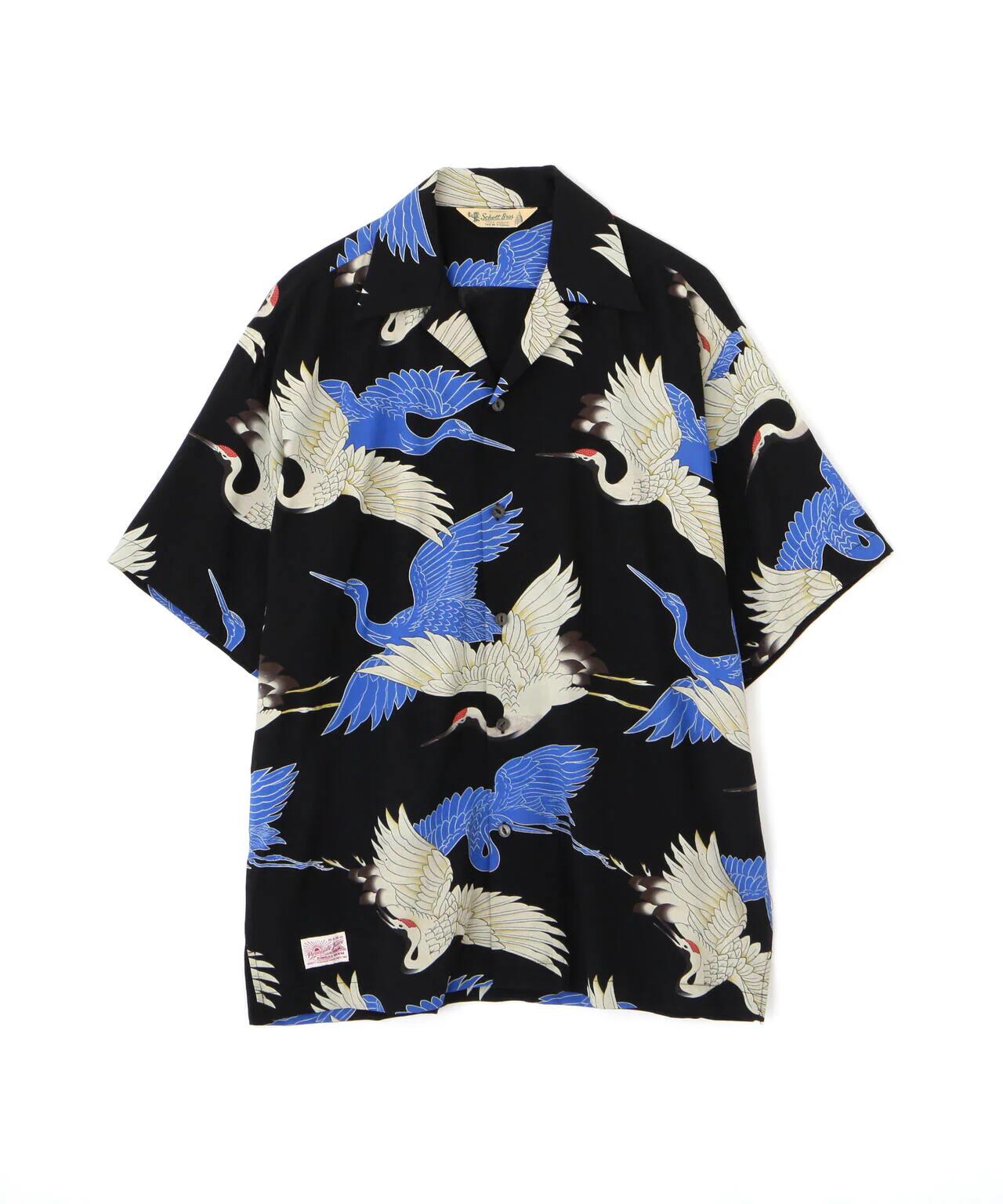 Rakuten - [ Schott ] Schott×PJ SHELL RAYON SHIRT/ ショット×パイナップルジュース 鶴レーヨンシャツ