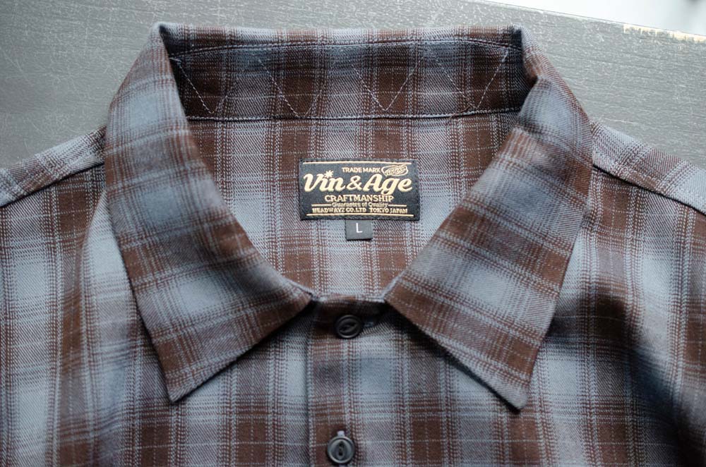 [ VIN & AGE ] TYPE VSL8 OMBRE CHECK SHIRT 3