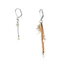 【人気デザイン】アンマリーシャニョン アシンメトリー シンプル デザイン 淡水 パール 使用 ピアス コッパー メタリック イヤリングに交換出来ます 金属アレルギー を起こしにくい素材 レディース インポート アクセサリー ブランド 真珠 Vibration 19 コレクション