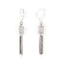 【人気デザイン】シルバー メタリック シンプル デザイン ピアス & イヤリング イヤリングに変更できます。 アンマリーシャニョン レディース インポート 金属...