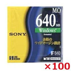 【送料無料】 SONY 3.5インチ MOディスク 640MB Windowsフォーマット 100枚 ...