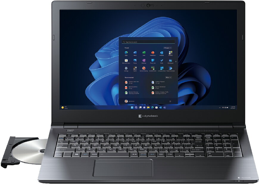 15.6型 ノートパソコン dynabook B55/KV A6BVKVL8572A Windows 11 Pro Microsoft Office Home & Business 2021 高性能 第12世代 Core i5 SSD Wi-Fi 6E シャッターWEBカメラ 顔認証 DVDスーパーマルチ テンキーキーボード 有線LAN HDMI4K出力 ノングレア 非光沢