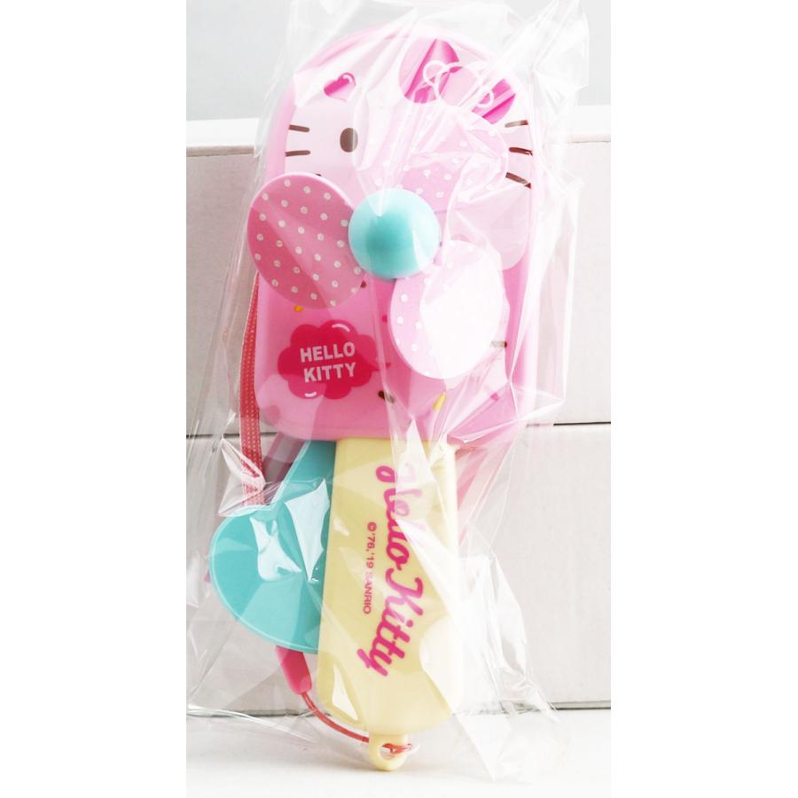 【新品未開封・未使用品】サンリオ(SANRIO) ハローキティ　アイス形　手動　ミニ扇風機