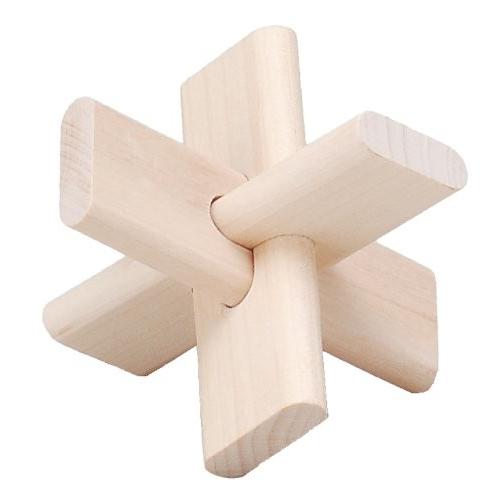 3枚の板をクロスに組み合わせるパズル・注意事項：モニターの発色によって、実際のものと色が異なる場合がございます。 ・古物商許可証番号：第211170000985