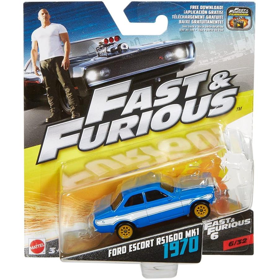 【1/55 1970 FORD ESCORT RS1600 MK1(BLUE)】FAST6 ワイルド スピード ユーロミッション 劇中車 MATTEL HOTWHEELS