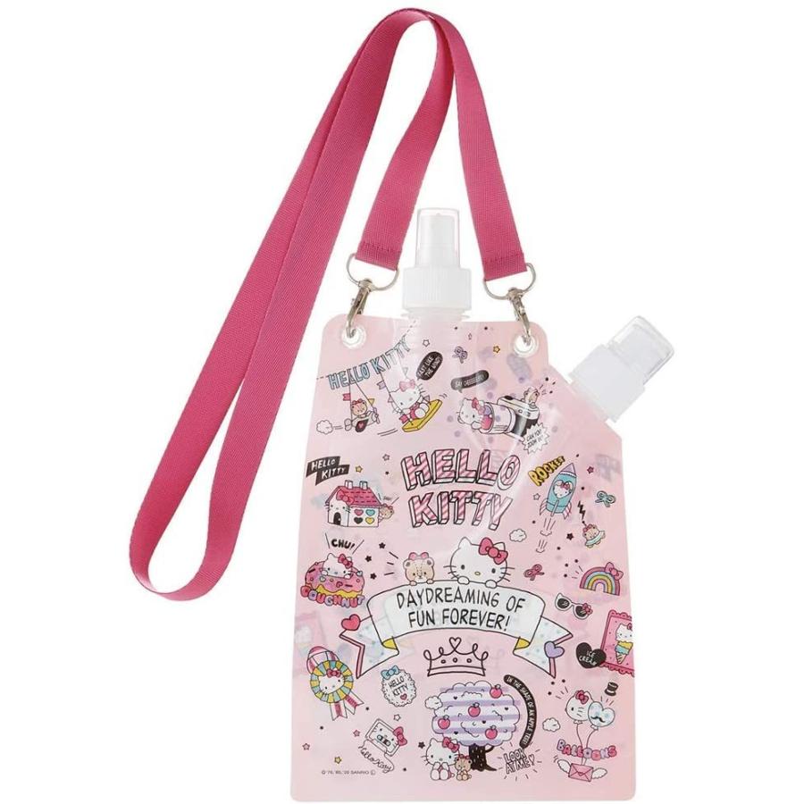 【新品未開封・未使用品】スケーター 折りたたみ 携帯 水筒 630ml ミストシャワー付き ハローキティ サ..