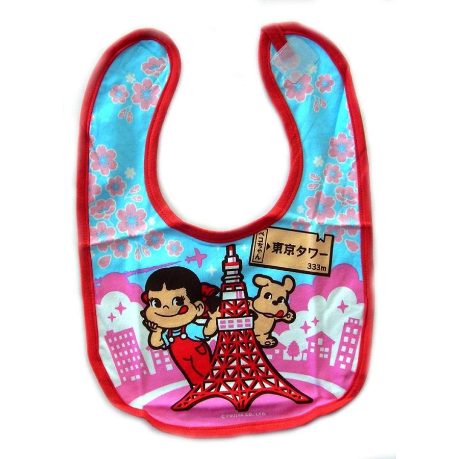【新品未開封・未使用品】ご当地限定 ペコちゃんスタイ 東京限定 東京タワー 赤 エプロン よだれかけ