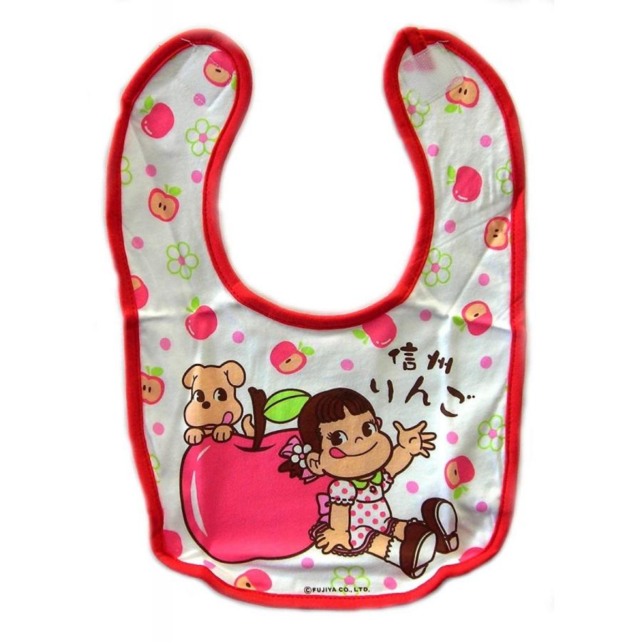 【新品未開封・未使用品】ご当地限定 ペコちゃんスタイ 信州限定 りんご 赤 エプロン よだれかけ