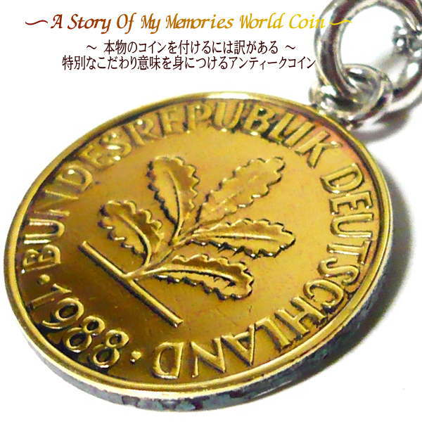 ドイツ コイン アンクレット ブレスレット ブレス コイン 楽天 ステンレス チェーン シンプル 大人 世界のコイン 外国 世界 外国コイン アンティーク 外国...
