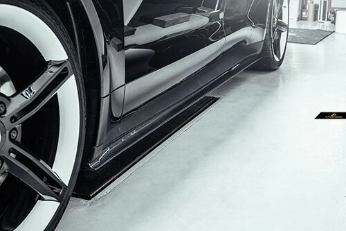 樂天商城 - 【FUTURE DESIGN 正規品】Porsche ポルシェ Taycan タイカン サイド スカート 本物Drycarbon ドライカーボン エアロ カスタム