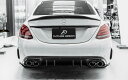 BENZ メルセデス・ベンツ C-Class W205 セダン S205 C43仕様 リア ディフューザー 艶ありブラック エアロ カスタム C180 C200 C250