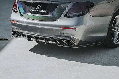 【FUTURE DESIGN】BENZ メルセデス・ベンツ E-Class W213 セダン 前期用 リアディフューザー 本物DryCarbon ドライカーボン エアロ カスタム E63