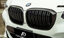 楽天METEO　楽天市場店BMW G01 X3 G02 X4 フロント用艶ありブラックキドニーグリル センターグリル Performance style 2