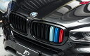 BMW X5 F15 X6 F16 フロント用青紺赤 艶ありブラックキドニーグリル センターグリル Performance style 2 パフォーマンス