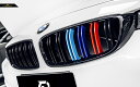 BMW 4シリーズ F32 F33 F36 フロント用 青紺赤 艶ありブラックキドニーグリル センターグリル Performance style 2 パフォーマンス