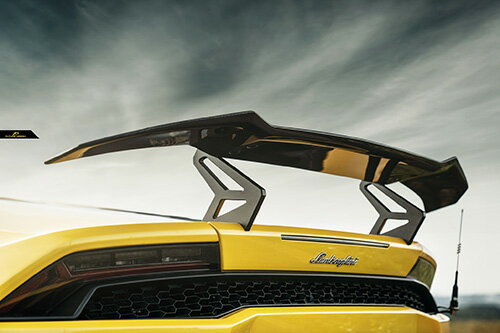 【FUTURE DESIGN正規品】Lamborghini ランボルギーニ Huracan ウラカン LP580-2 LP610-4 カーボン トランク用GTリアウィングー 本物DryCarbon