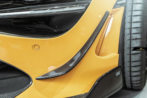 Rakuten - 【FUTURE DESIGN 正規品】McLaren マクラーレン 720S フロント用カナード スポイラー 本物Drycabon ドライカーボン エアロ カスタム