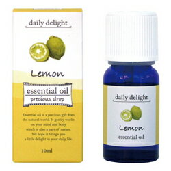 daily delight デイリーディライト エッセンシャルオイル レモン 10ml ディリー アロマオイル 癒し 天然 リフレッシュ リラックス 疲れ 過労 足湯 精油 フルーツ フレッシュ イライラ 偏頭痛 アロマディフューザー