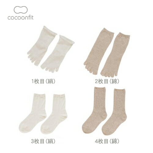 COCOONFIT（コクーンフィット）　4足重ね履きソックス靴下　シルク・絹・天然素材・天然繊維【メール便なら1点までOK】