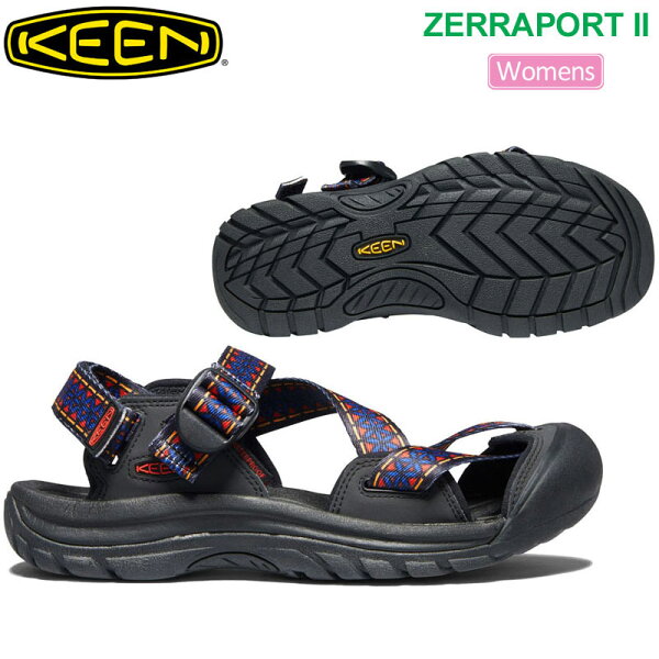 正規取扱店 キーンKEENレディースサンダルウィメンズゼラポート2ZERRAPORT2シルバーバーチブラックタイダイフラワー2