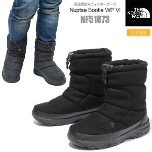 【正規取扱店】ノースフェイス THE NORTH FACE スノーブーツ メンズ レディース ヌプシブーティーウォータープルーフ6 Nuptse Bootie WP VI ウールブラック グレー 23-29cm NF51873 2021AW wbt【靴】2110trip