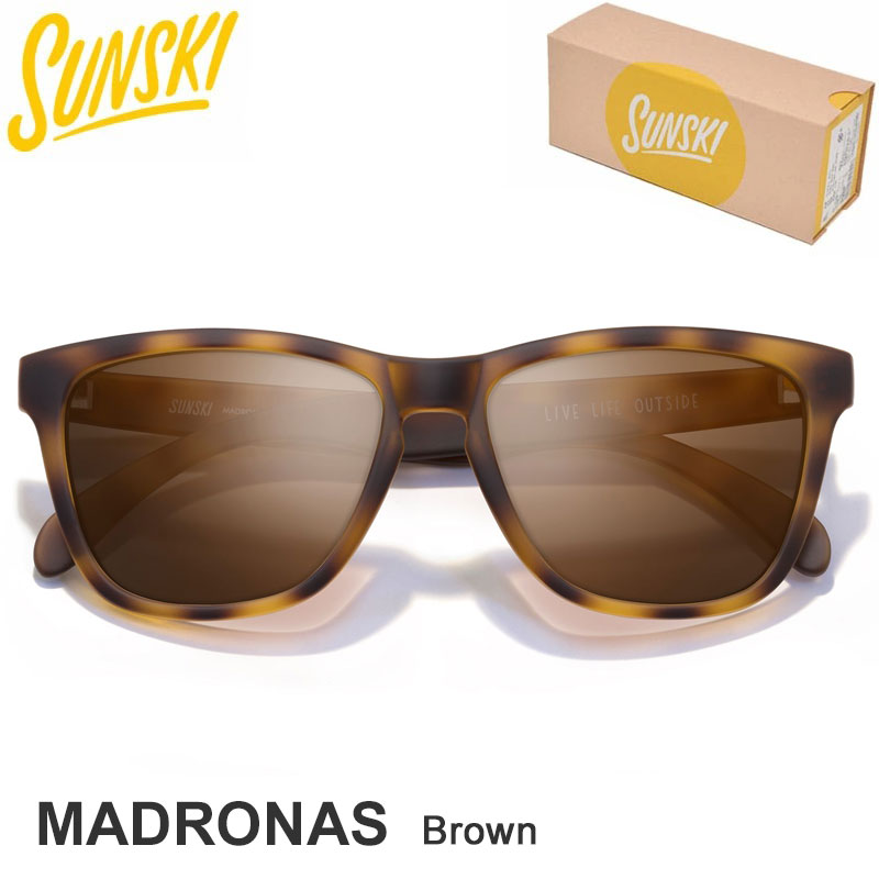 【正規取扱店】サンスキー SUNSKI サングラス 偏光 UVカット ウェイファーラー型 メンズ レディース ユニセックス マドロナ ブラウン Madronas Brown SUNMD-BR 2023SS 2303ripe