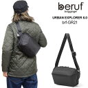 ベルーフバゲージ beruf baggage スリングパック 日本製 メンズ レディース アーバンエクスプローラー6.0 X-PACナイロン 防水 URBAN EXPLORER 6.0 ブラック 6L BRF-GR21 2022AW2211ripe