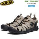 キーン サンダル メンズ 【正規取扱店】キーン KEEN サンダル メンズ ドリフトクリークH2 DRIFT CREEK H2 Timberwolf Black 1027205 2023SS sdl【靴】2303ripe