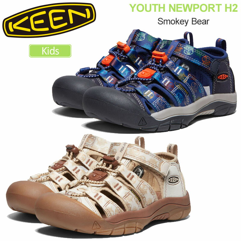 【正規取扱店】キーン KEEN サンダル ビッグキッズ 子供用 ユース ニューポートH2 エイチツー スモーキーベア SMOKEY BEAR YOUTH NEWPORT H2 1027392 1027393 2023SS sdl【靴】2304tripのサムネイル