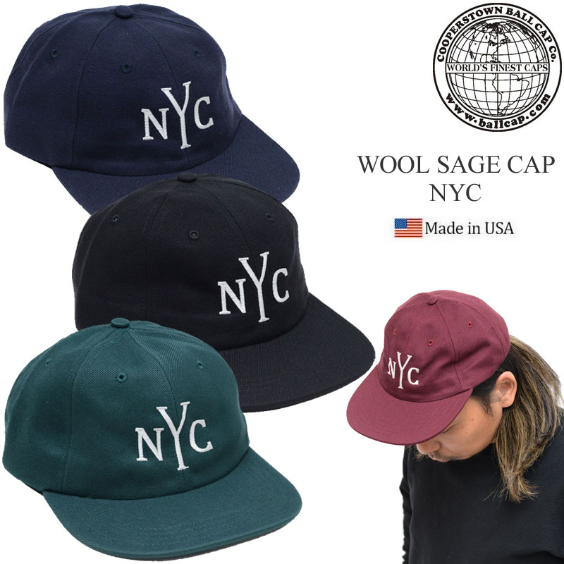 【正規取扱店】クーパーズタウンボールキャップ COOPERSTOWN BALL CAP 帽子 アメリカ製 メンズ レディース NYC ウールセージキャップ WOOL SAGE CAP 2023AW 2310ripe M便 1/1