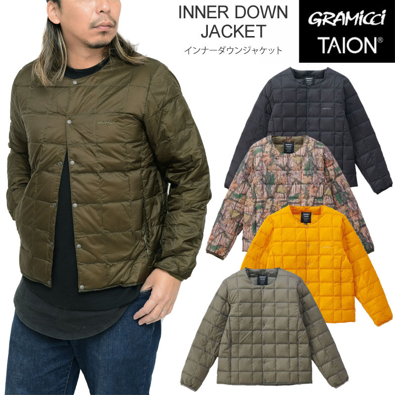 最大35％OFF セール SALEグラミチ GRAMICCI タイオン TAION コラボ商品 メンズ インナーダウンジャケット INNER DOWN JACKET G3FU-J101-TG 2023AW【服】2310trip【返品交換 ラッピング不可】