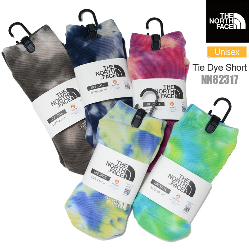 ノースフェイス THE NORTH FACE 靴下 ソックス 抗菌 防臭 メンズ レディース ユニセックス タイダイショート Tie Dye Short NN82317 2024SS 2402trip