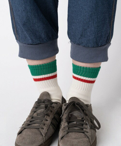 ジムマスター gym master 靴下 メンズ レディース ハッピー刺繍コンビソックス 23-25cm 25-27cm G366730 2024SS 2404ripe[M便 1/2]【返品交換不可】