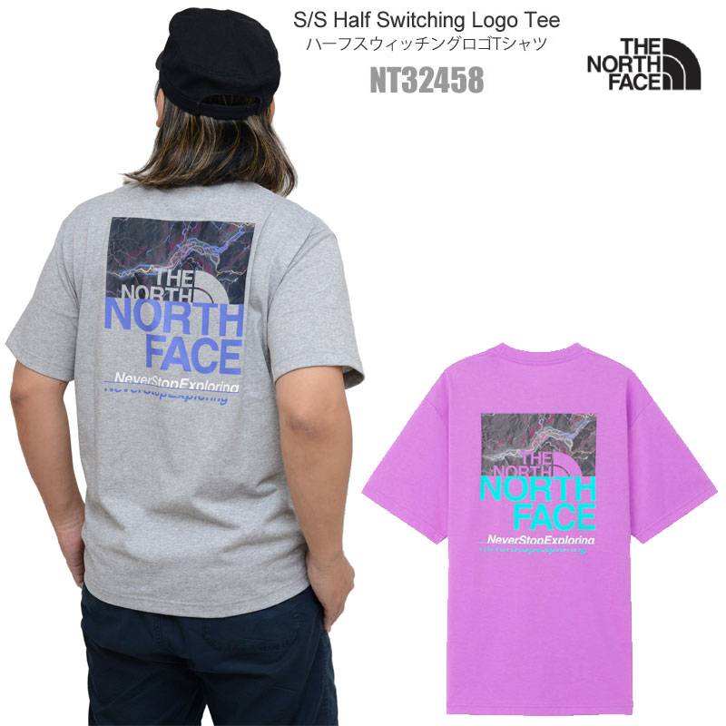 楽天tripノースフェイス THE NORTH FACE Tシャツ 半袖 メンズ レディース ショートスリーブハーフスウィッチングロゴティー S/S Half Switching Logo Tee NT32458 2024SS sst 【服】2404trip[M便 1/1]