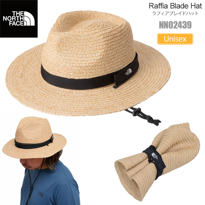 ノースフェイス THE NORTH FACE 帽子 メンズ ユニセックス ラフィアブレイドハット ナチュラル Raffia Blade Hat NN02439 2024SS 2405trip