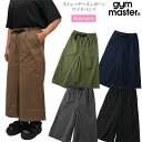 ジムマスター gym master ボトムス ズボン レディース ストレッチヘリンボーンワイドパンツ G521754 2025SS【服】2504trip【返品交換・ラッピング不可】