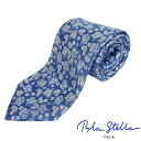 【新品◆イタリア製】Blu Stella ブルーステラ ネクタイ ペイズリー柄 シルク プリントネイビー系×ベージュ系×ピンク系×シルバー系 319