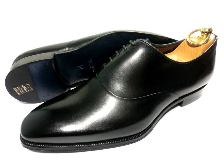 【新品】【三越・高島屋 取扱◆イタリア製】RINGRAZIO リングラツィオ 革靴 サイドレース 40 24.5~25cm 黒 ブラック ビジネスシューズ 本革